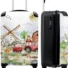 NoBoringSuitcases.com® Koffer - Boerderij - Dieren - Trekker - Jongens - Past Binnen 55x40x20 Cm En 55x35x25 Cm - Handbagage - Trolley - Fotokoffer - Cabin Size - Print -Trolley Winkel 1000x1200 11