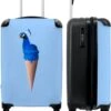 NoBoringSuitcases.com® Koffer - Reiskoffer Met Wielen - Pauw - IJshoorntjes - Blauw - IJs - Vogel - Handbagage Trolley - Past Binnen 55x40x20 Cm En 55x35x25 Cm - Fotokoffer -Trolley Winkel 1000x1200 13