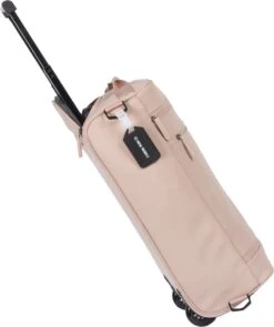 New Rebels® Harper Reistas / Weekendtas Geschikt Voor Handbagage - Waterafstotend Polyutheraan - Trolley Met Wielen En Reflectiedetails - Oud Roze - 29L -Trolley Winkel 1005x1200 1