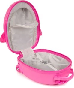 Boppi - Kindertrolley - Pinguïn (roze) - Handbagage - Lichtgewicht - Duurzaam - 17L -Trolley Winkel 1010x1200