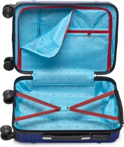 Tesla PC - Handbagage Koffer - 55x35x20 Cm - 4 Wielen - Blauw -Trolley Winkel 1013x1200