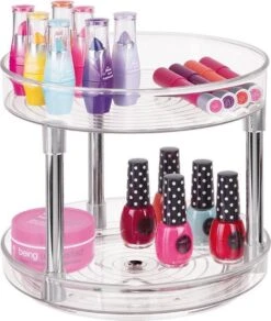 Lazy Susan Draaiplateau Met Verdieping, 23 X 23 X 24, Kunststof, Transparant - IDesign | Linus -Trolley Winkel 1014x1200 4