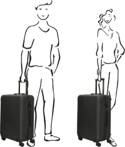 Enrico Benetti Koffer / Trolley / Reiskoffer - 65 X 41 X 25 Cm - 66 Liter - ABS - Maat M - Louisville - Zwart -Trolley Winkel 1016x1200 1