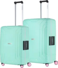 CarryOn Steward Kofferset - 2-delige TSA Trolleyset Met Kliksloten - Dubbele Wielen - Mint