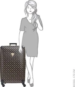 Guess Wilder Travel Dameskoffer - Bruin -Trolley Winkel 1027x1200