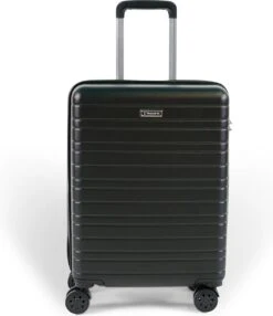 ©TROLLEYZ - Amsterdam No.9 - Trolley - 55cm Met TSA Slot - Dubbele Wielen - 360° Spinners - 100% ABS - Handbagage Koffer In Night Black