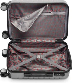 Swiss Alpine 2.0 - Handbagage Koffer - 55x35x20 Cm - 4 Wielen - Zilver -Trolley Winkel 1037x1200 12