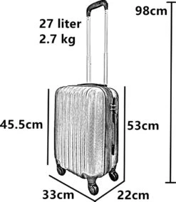 SB Travelbags 'Expandable' Handbagage Koffer 53cm 4 Wielen Trolley - Zilver -Trolley Winkel 1042x1200 9