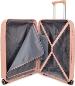 Decent EXPLORER PP Handbagage Trolley 55 Cm - 38 Liter - Pink -Trolley Winkel 1048x1200 2
