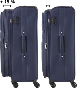 TravelZ Softspinner TSA Kofferset - 3-delige Zachte Trolleyset - Dubbele Wielen En Voorvakken Blauw 13 TravelZ Softspinner TSA Kofferset - 3-delige Zachte Trolleyset - Dubbele Wielen En Voorvakken Blauw -Trolley Winkel 1052x1200 4