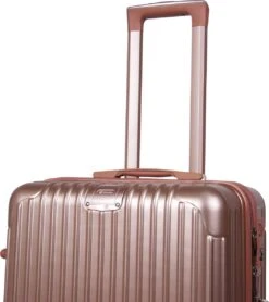 Royal Swiss - Kofferset - Cijferslot- Lichtgewicht Koffer - 4 Wielen- Rosé Gold -Trolley Winkel 1065x1200 1