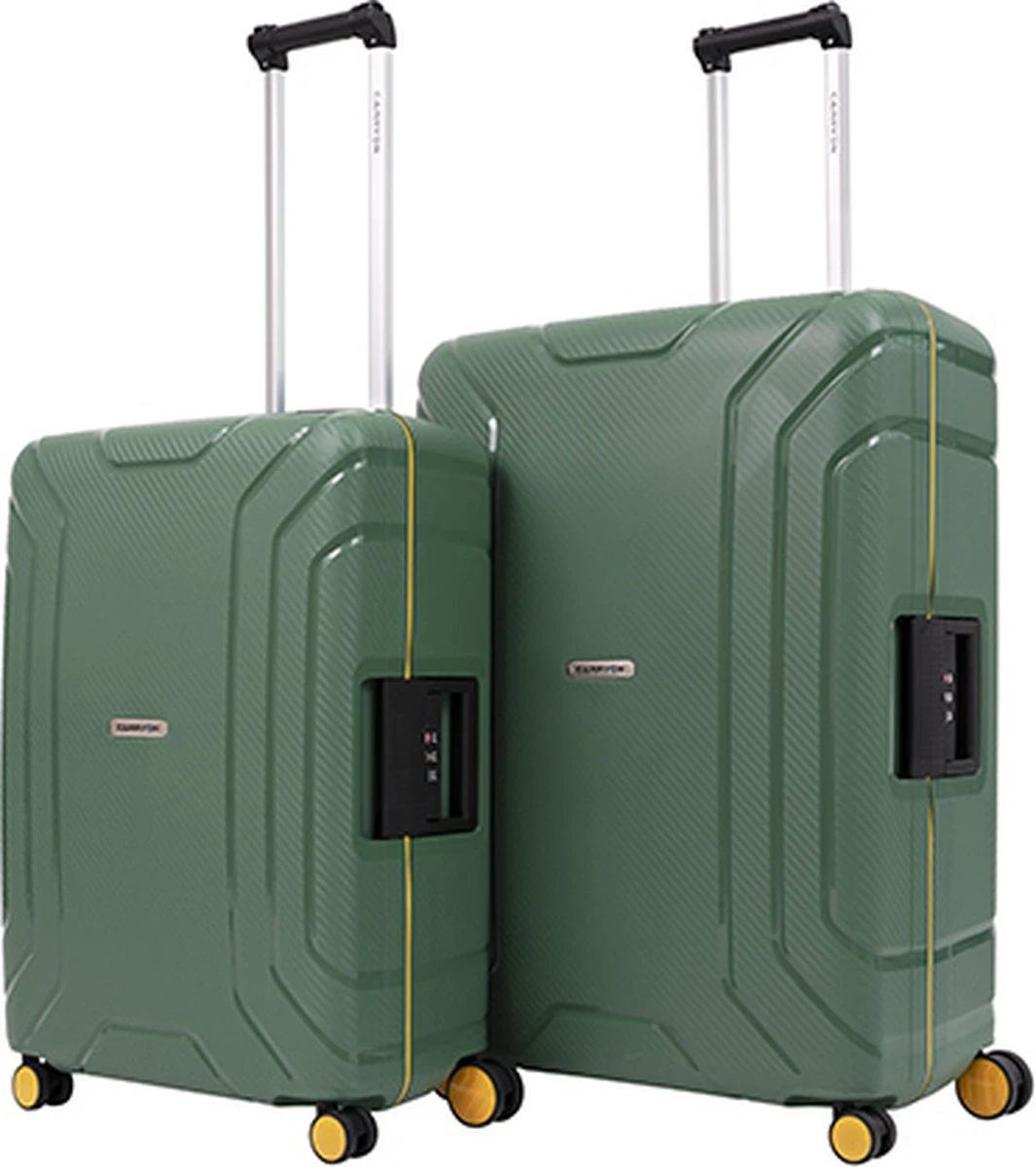 CarryOn Steward Kofferset - 2-delige TSA Trolleyset Met Kliksloten - Dubbele Wielen - Groen 3 CarryOn Steward Kofferset - 2-delige TSA Trolleyset Met Kliksloten - Dubbele Wielen - Groen