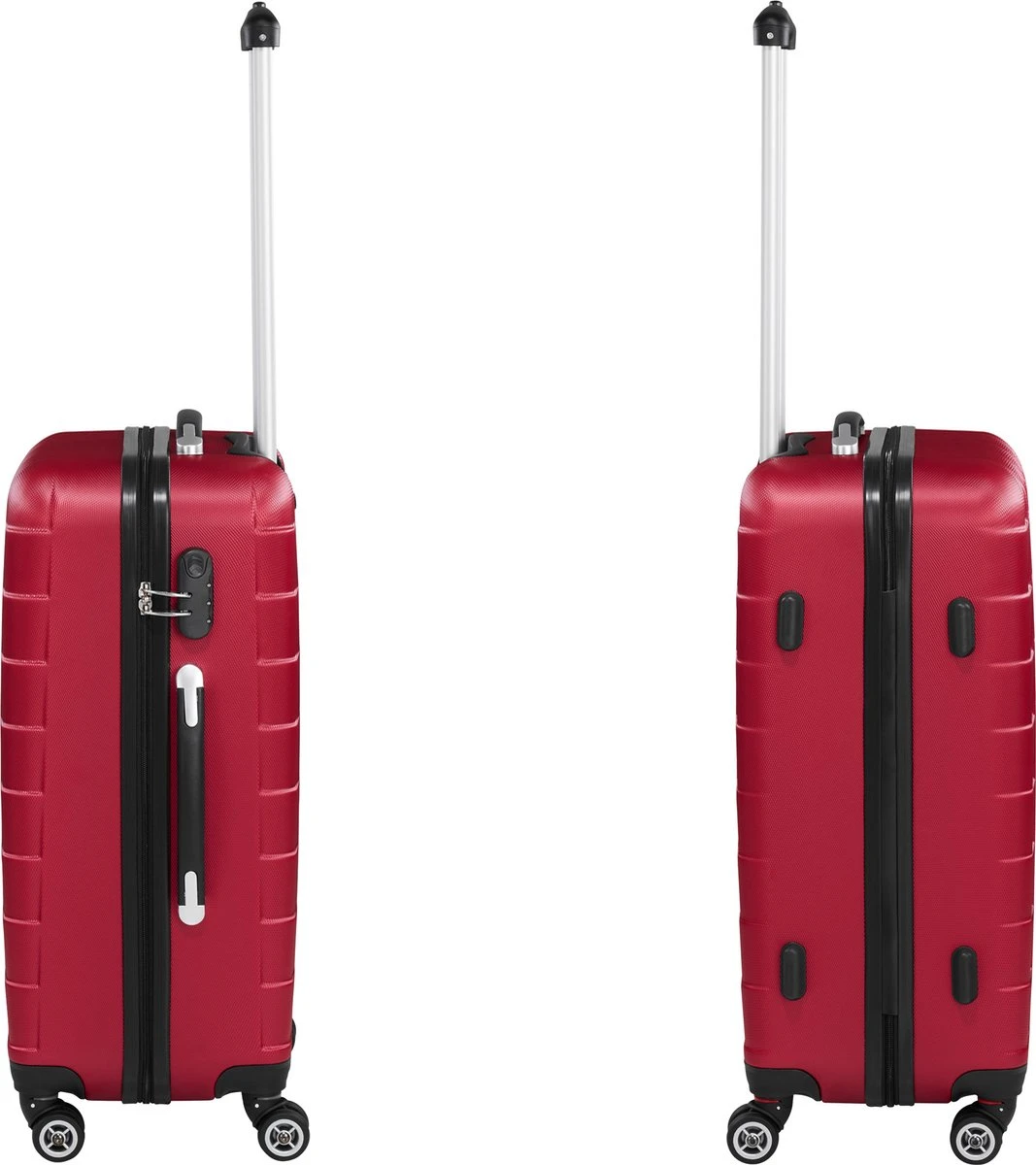 Tectake - Kofferset Trolleyset Reisset - 3-dlg Hardshell Wijnrood - 402670 9 Tectake - Kofferset Trolleyset Reisset - 3-dlg Hardshell Wijnrood - 402670 - Afbeelding 7