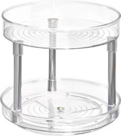 Lazy Susan Draaiplateau Met Verdieping, 23 X 23 X 24, Kunststof, Transparant - IDesign | Linus -Trolley Winkel 1068x1200 2