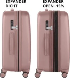 CarryOn Skyhopper Reiskoffer - 68.5cm TSA Trolley Met Expander En OKOBAN - Roze -Trolley Winkel 1079x1200 1