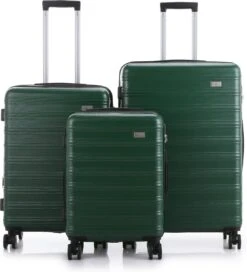 **ACTIE** NDK Swiss - Kofferset - 3 Delig - 4 Wielen - Groen -Trolley Winkel 1088x1200 1