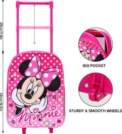 Disney MINNIE MOUSE Polka Dots Trolley Koffertje Vakantie Logeren Tripjes Roze -Trolley Winkel 1090x1200 4