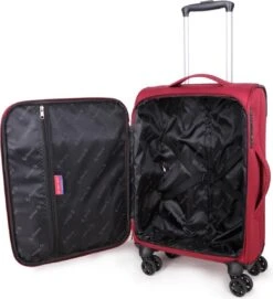 Decent D-Upright Handbagage Koffer - 55 Cm - TSA Slot - Bordeaux Rood -Trolley Winkel 1093x1200 5