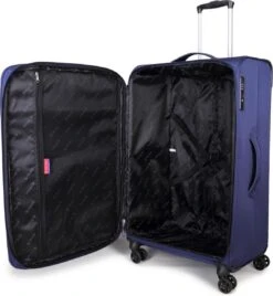 Decent D-Upright Large Koffer - 76 Cm Expandable - TSA Slot - Donkerblauw -Trolley Winkel 1106x1200