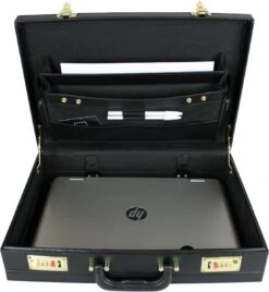 Attachékoffer Zwart - Kunstleer - Documentenkoffer - Attache Koffer Cijferslot - Laptopkoffer - Kantoor Koffer -Trolley Winkel 1108x1200