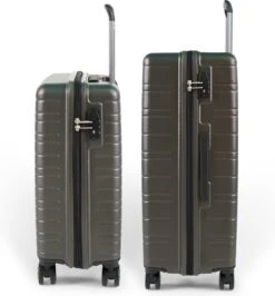 ©TROLLEYZ - Amsterdam No.9 - Kofferset 2 Delig - 55cm+78cm Met TSA Slot - Dubbele Wielen - 360° Spinners - 100% ABS - Reiskoffers In Cloudy Grey -Trolley Winkel 1116x1200 3