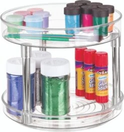 Lazy Susan Draaiplateau Met Verdieping, 23 X 23 X 24, Kunststof, Transparant - IDesign | Linus -Trolley Winkel 1122x1200 3