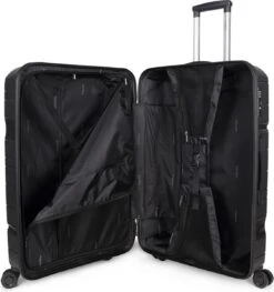 Decent ONE-CITY Large Koffer - 76 Cm - TSA Slot - Zwart -Trolley Winkel 1128x1200