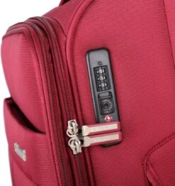 Decent D-Upright Handbagage Koffer - 55 Cm - TSA Slot - Bordeaux Rood -Trolley Winkel 1132x1200 11