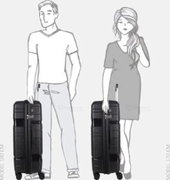 Decent ONE-CITY Large Koffer - 76 Cm - TSA Slot - Zwart -Trolley Winkel 1132x1200 4