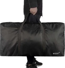 WEERY Reistas, 96L Grote Waterdichte Reistassen, Lichtgewicht Opvouwbare Plunjezakken Voor Weekenders Heren Dames, Zwart -Trolley Winkel 1138x1200 1