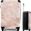 MuchoWow® Koffer - Marmer - Roze - Luxe - Marmerlook - Glitter - Design - Past Binnen 55x40x20 Cm En 55x35x25 Cm - Handbagage - Trolley - Fotokoffer - Cabin Size - Print -Trolley Winkel 1145x1200