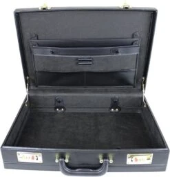 Attachékoffer Zwart - Kunstleer - Documentenkoffer - Attache Koffer Cijferslot - Laptopkoffer - Kantoor Koffer -Trolley Winkel 1156x1200