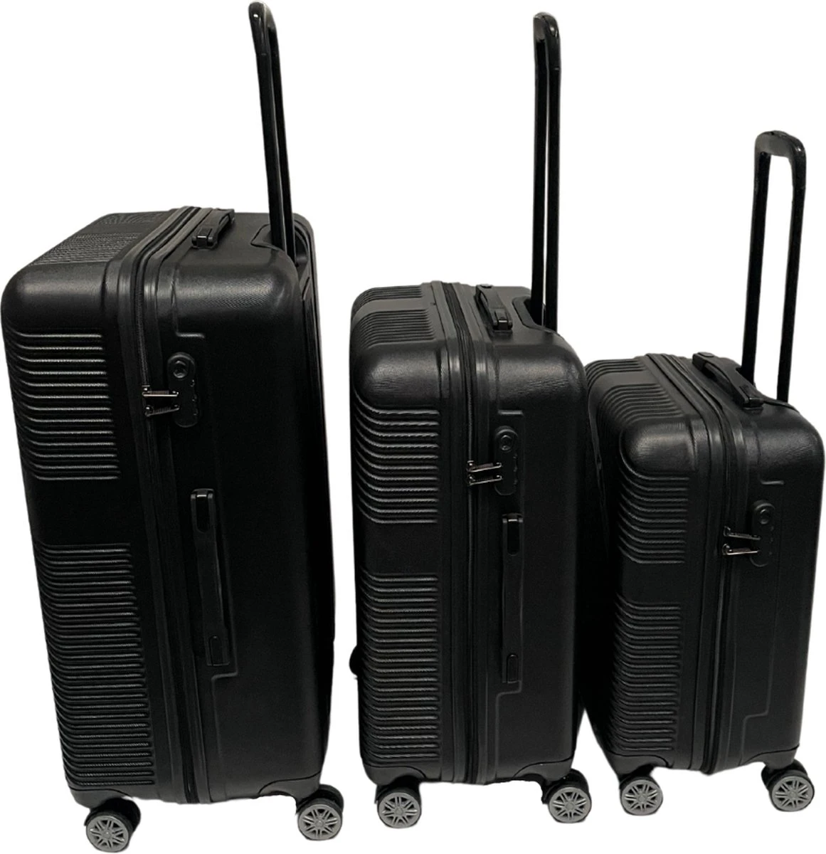 Ganz-Kofferset-3-delig-Zwart-Abs-Lichtgewicht-Trolley 5 Ganz-Kofferset-3-delig-Zwart-Abs-Lichtgewicht-Trolley - Afbeelding 3