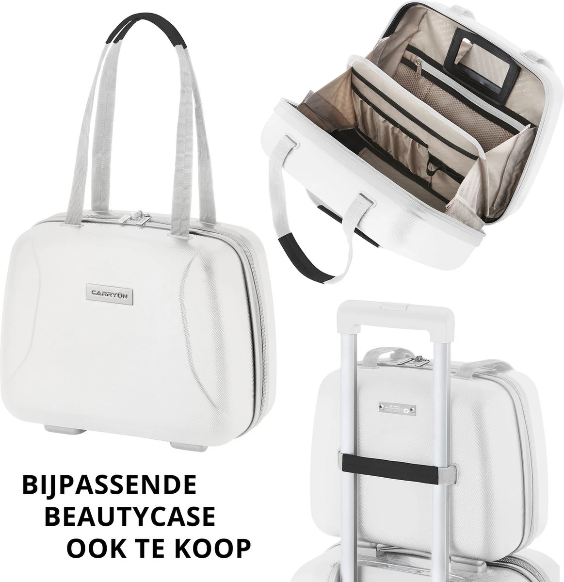 CarryOn Skyhopper Reiskoffer - 78cm TSA Trolley Met OKOBAN - Dubbele Wielen - Wit 5 CarryOn Skyhopper Reiskoffer - 78cm TSA Trolley Met OKOBAN - Dubbele Wielen - Wit - Afbeelding 3