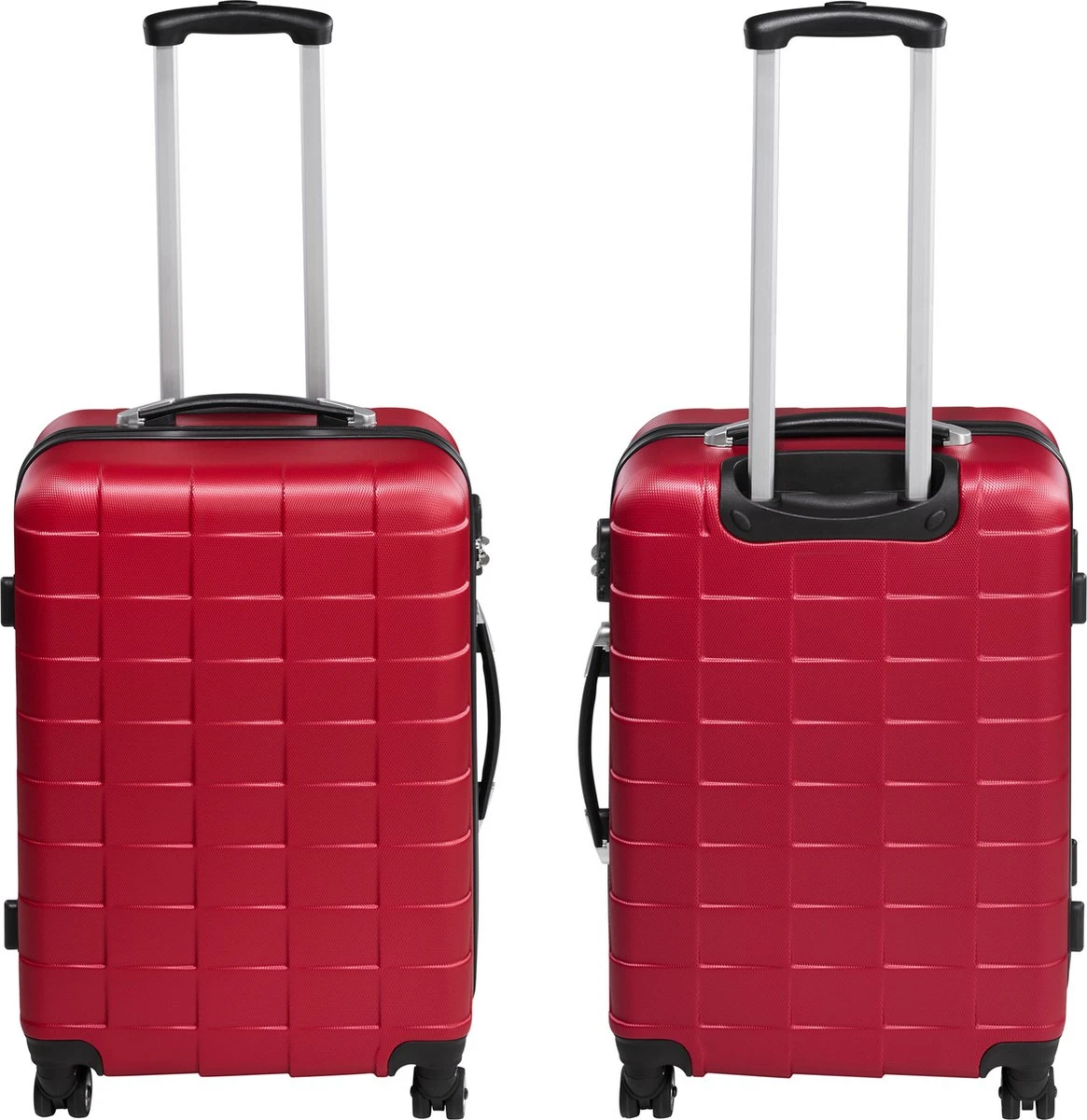 Tectake - Kofferset Trolleyset Reisset - 3-dlg Hardshell Wijnrood - 402670 6 Tectake - Kofferset Trolleyset Reisset - 3-dlg Hardshell Wijnrood - 402670 - Afbeelding 4