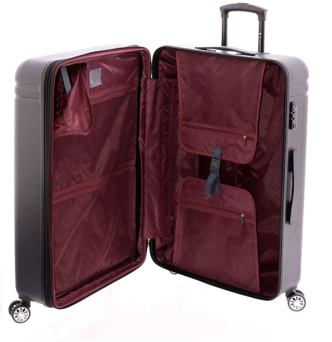 Gladiator Cactus Grote Koffer - 75 Cm - Exp - TSA Slot - Zwart 8 Gladiator Cactus Grote Koffer - 75 Cm - Exp - TSA Slot - Zwart - Afbeelding 6