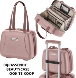 CarryOn Skyhopper Kofferset – TSA Handbagage + Reiskoffer 78cm – Dubbele Wielen - Old Pink -Trolley Winkel 1169x1200 4