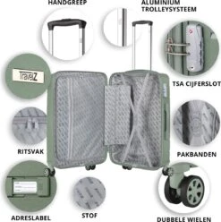 TravelZ Big Bars Kofferset - Trolleyset TSA 2-delig - Handbagage En Groot - Olijf 11 TravelZ Big Bars Kofferset - Trolleyset TSA 2-delig - Handbagage En Groot - Olijf -Trolley Winkel 1193x1200 9