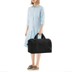 Reisenthel Allrounder L Reistas Sporttas - 30L - Baroque Marble Zwart -Trolley Winkel 1195x1200 1