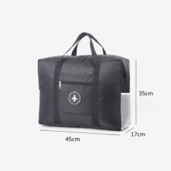 Merkloos Duurzame Reistas Voor Weekendjes Weg - Waterdicht - Met Handige Insteekvakken - Zwart -Trolley Winkel 1195x1200