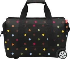 Reisenthel Allrounder Trolley Reiskoffer Reistas Op 2 Wielen - 30L - Dots Zwart -Trolley Winkel 1200x1004 3