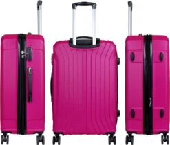 Monopol - Almeria - Reiskoffer Groot - ABS - Roze - 119 Liter! - Maat XL - 119 Liter! 5 Monopol - Almeria - Reiskoffer Groot - ABS - Roze - 119 Liter! - Maat XL - 119 Liter! -Trolley Winkel 1200x1026 3