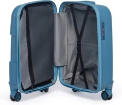 ©TROLLEYZ - Venice No.10 - Trolley - 55cm Met TSA Slot - Dubbele Wielen - 360° Spinners - 100% Polypropyleen - Handbagage Koffer In Ice Blue -Trolley Winkel 1200x1039 1