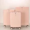 TOP AA Reis Kofferset - Trolleyset 3-delig Met TSA Slot Aluminum Frame, Kleine Cabine En Groot, ABS Luggage, (20+24+28 Inches 3 Pc Set), Roze/pink -Trolley Winkel 1200x1042