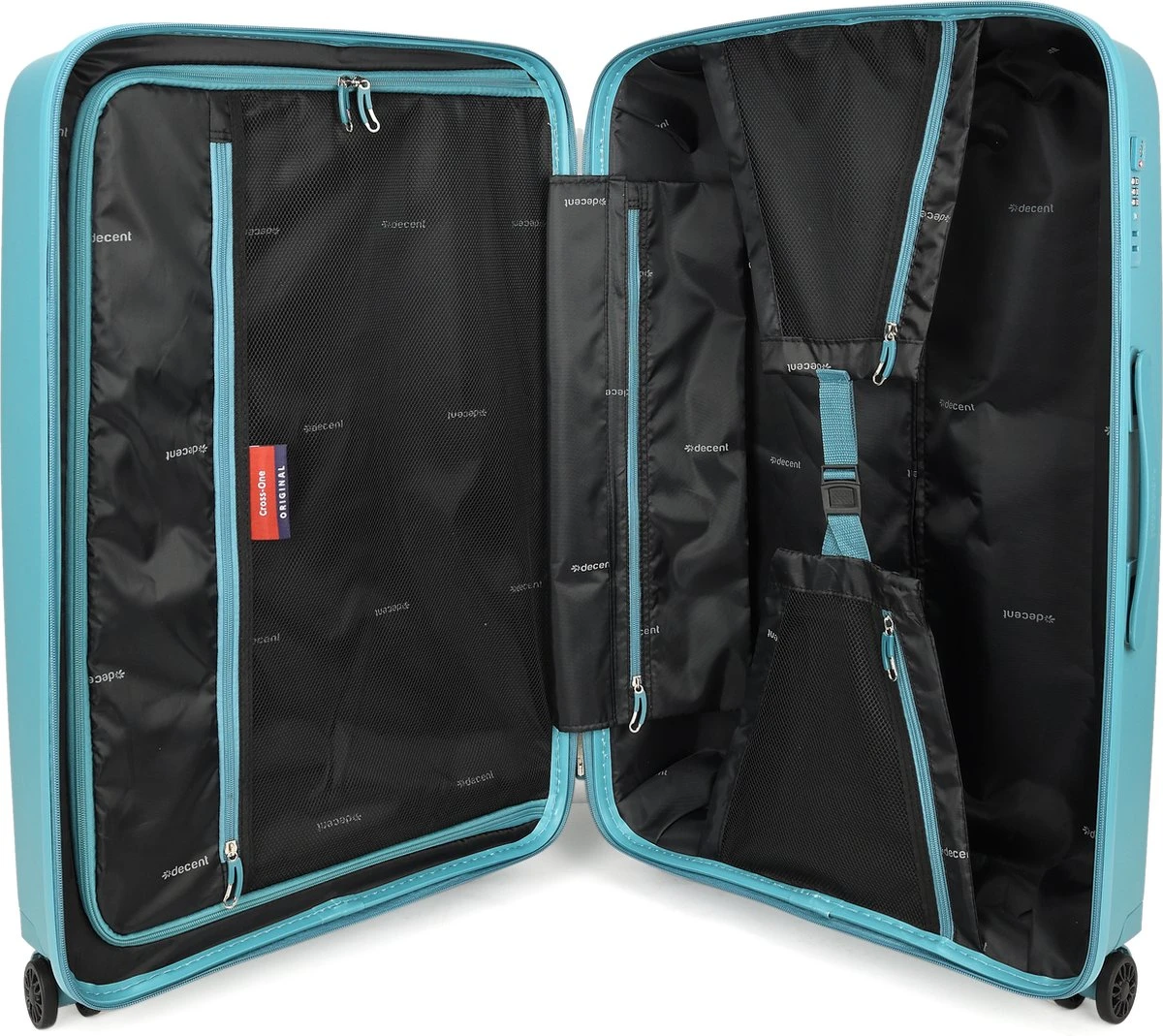 Decent CROSS-ONE PP Trolley 76 Cm - 94 Liter - TSA Slot - Petrol 5 Decent CROSS-ONE PP Trolley 76 Cm - 94 Liter - TSA Slot - Petrol - Afbeelding 3