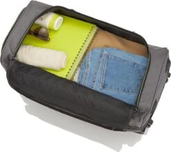 Travelite Basics Wheeled Duffle 55cm Expandable Navy/Orange -Trolley Winkel 1200x1071