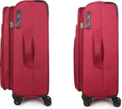 Decent D-Upright Large Koffer - 76 Cm Expandable - TSA Slot - Bordeaux Rood -Trolley Winkel 1200x1074