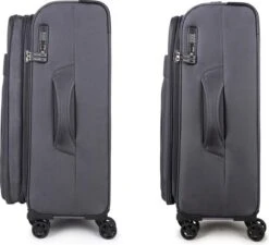 Decent D-Upright Large Koffer - 76 Cm Expandable - TSA Slot - Grijs 34 Decent D-Upright Large Koffer - 76 Cm Expandable - TSA Slot - Grijs -Trolley Winkel 1200x1093