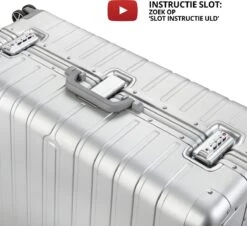 CarryOn Kofferset ULD - Luxe Aluminium Handbagage Koffer 55cm + 76cm Grote Reiskoffer - Dubbel TSA Slot - Zilver -Trolley Winkel 1200x1097 1
