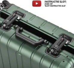 CarryOn ULD Handbagage - Luxe Aluminium Trolley 55cm - Dubbel TSA Slot - Dubbele Wielen - Groen -Trolley Winkel 1200x1103 2